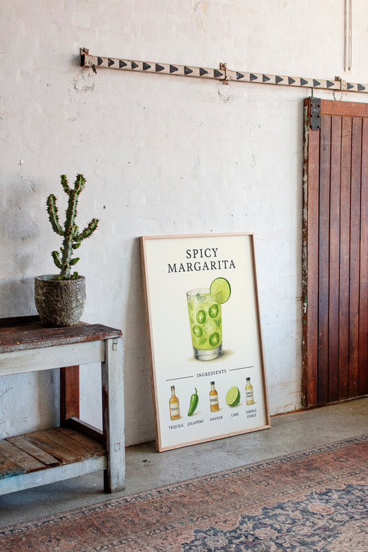 Spicy Margarita Cocktail Recipe Print