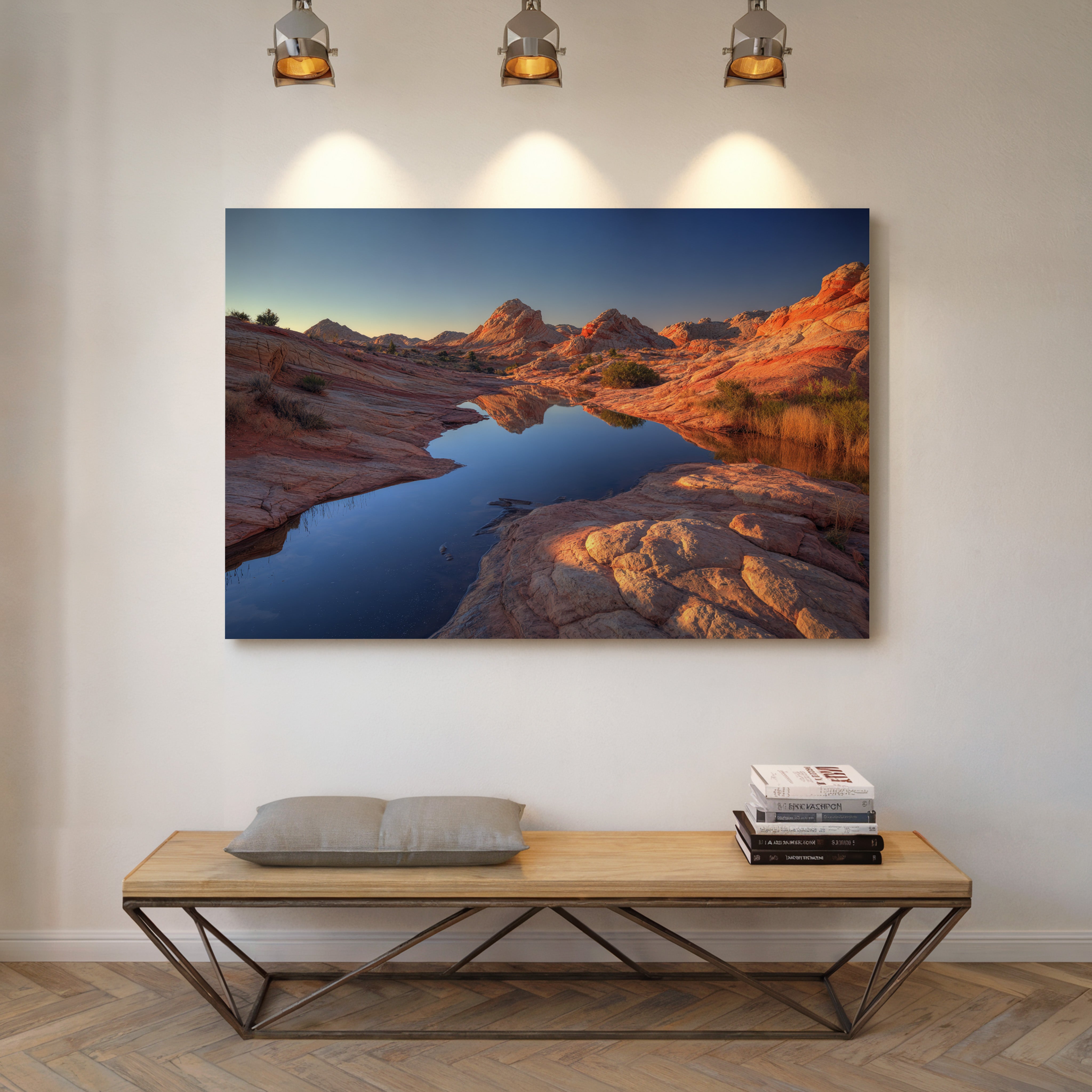 Red Rocks Mirror Desert Dawn