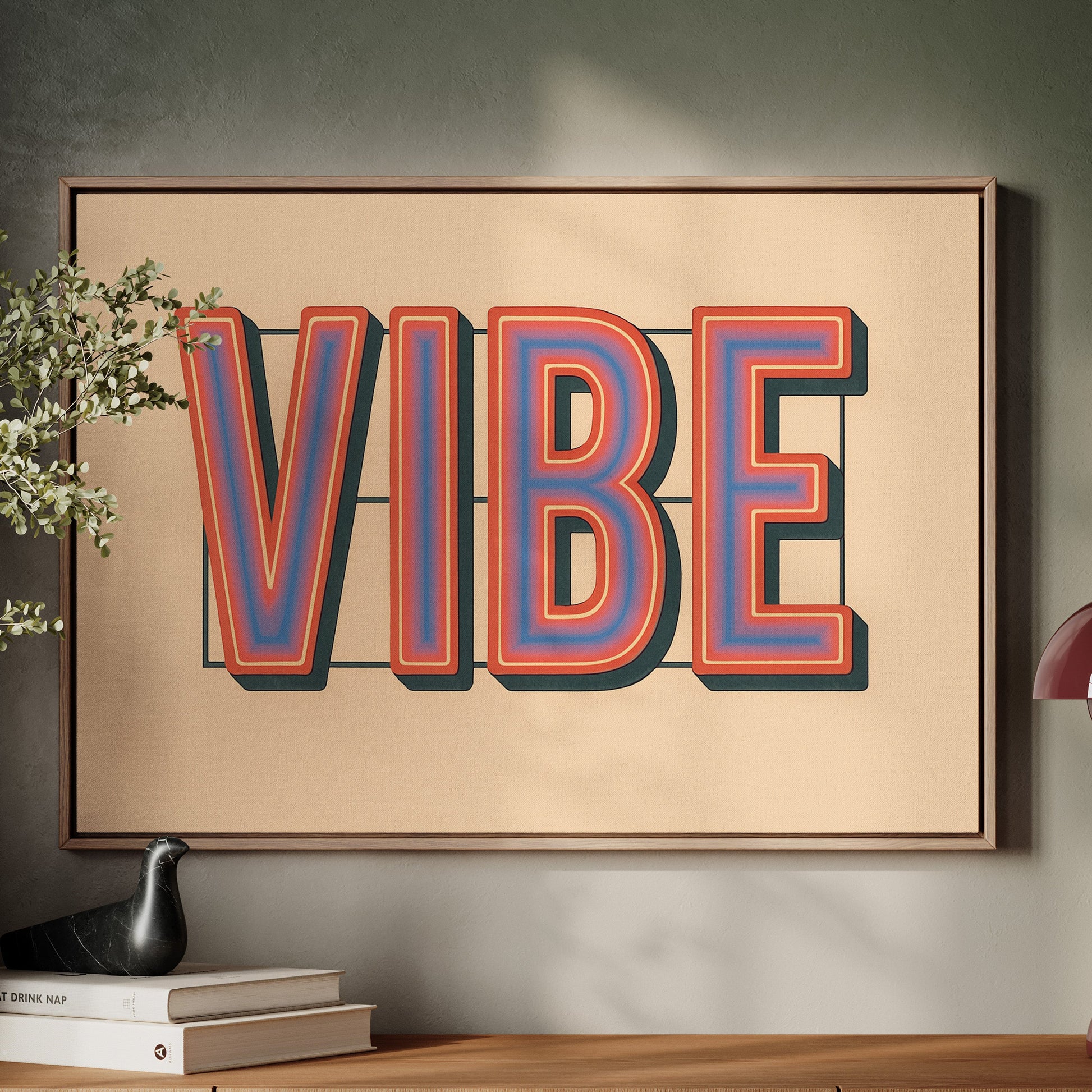 Retro VIBE Gradient Typography