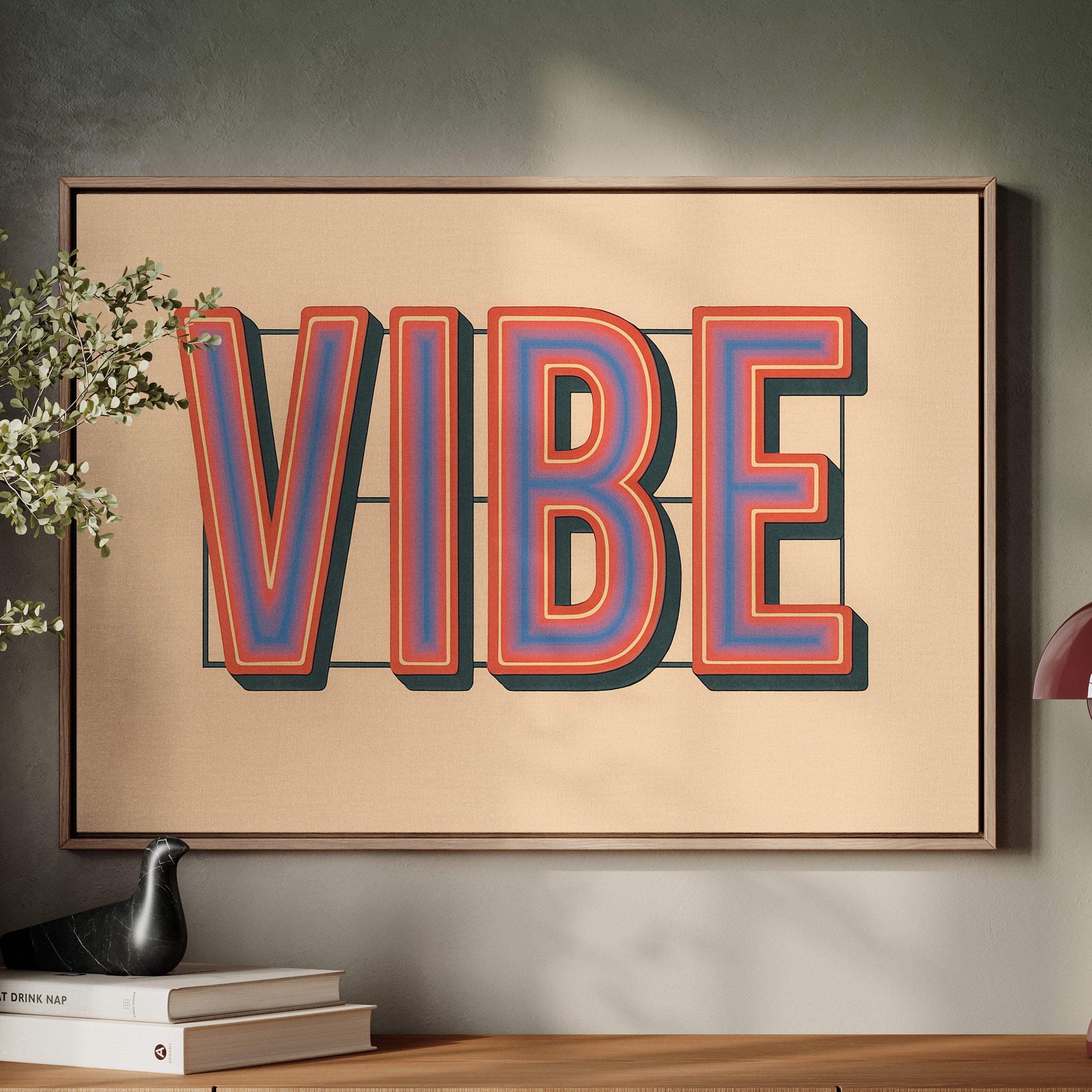 Retro VIBE Gradient Typography