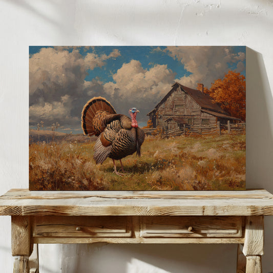 Autumn Struts Near Weathered Barn