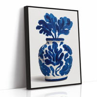 Cobalt Petals Dance In White