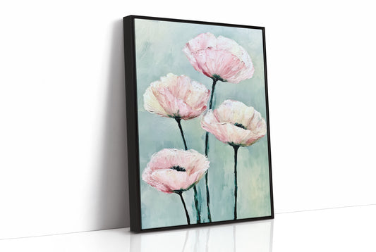 Poppies on a Pale Sage Sky