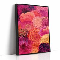 Dahlia Burst in Fuchsia and Fire