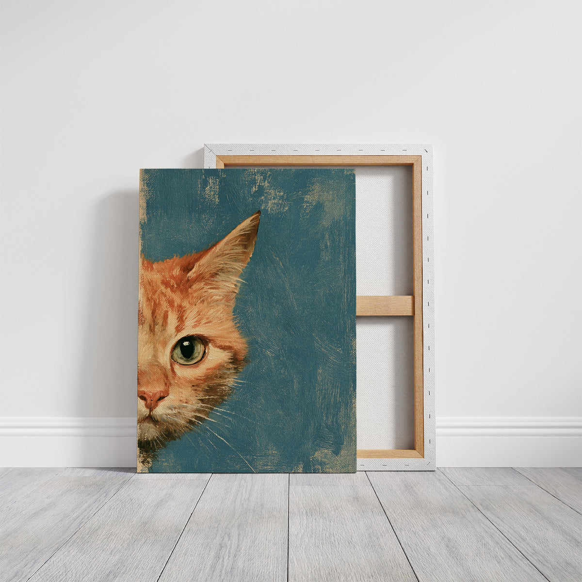 Ginger Cat Half Face Study