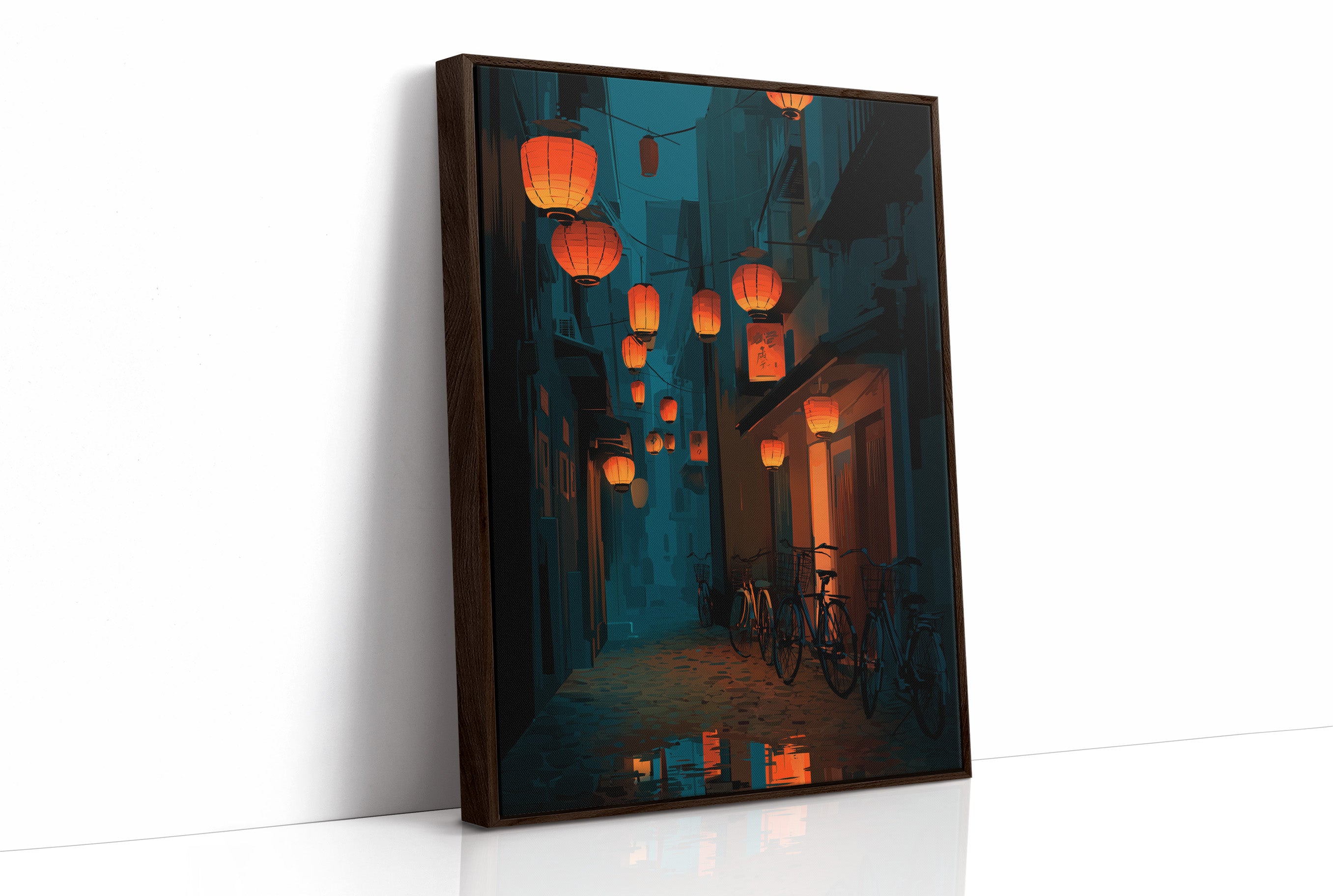 Lanterns Glow Where Bicycles Sleep