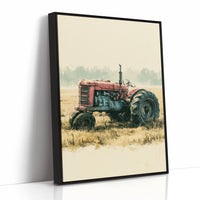 Old Red: Weathered Tractor in the Wheat Field