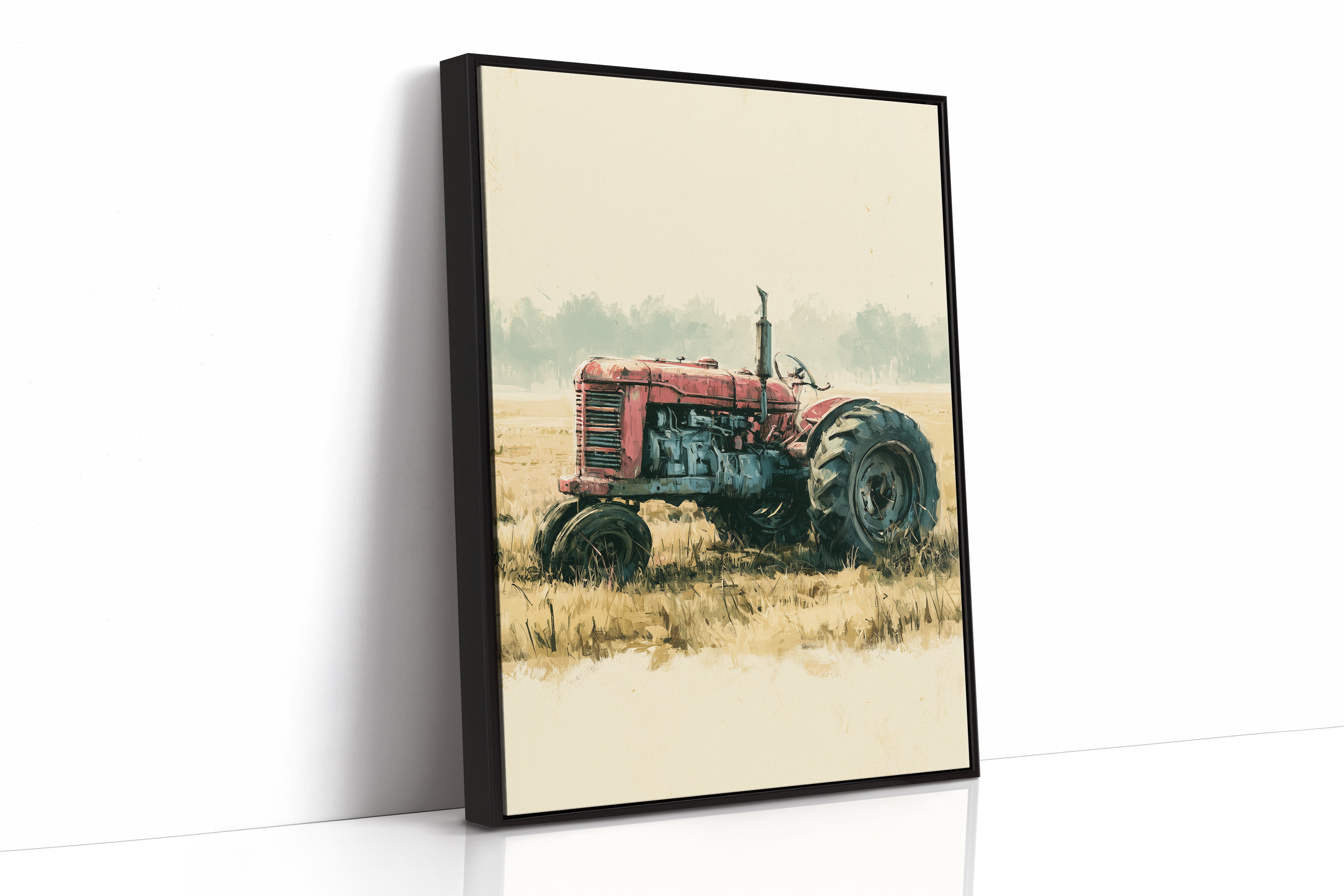 Old Red: Weathered Tractor in the Wheat Field