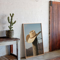 Cowboy Hat on Fence Post
