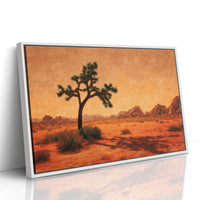 Lone Sentinel Under Amber Sky