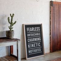 Fearless Motivated Kinetic Bold Text Art