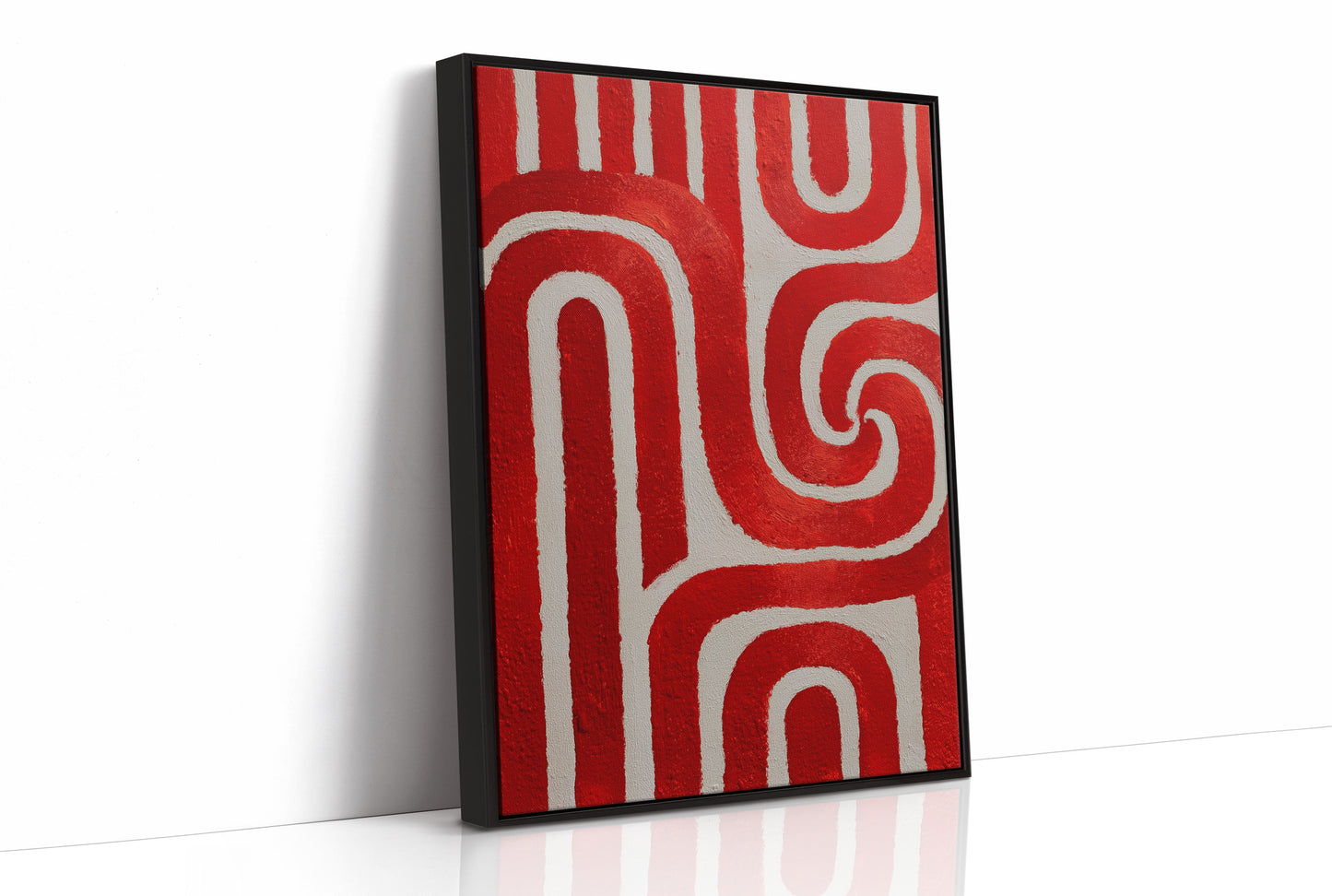 Crimson Paths Dance Through Silver