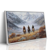 Riders Toward Misty Mountain Peaks