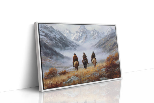 Riders Toward Misty Mountain Peaks