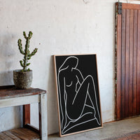 Reclining Muse in White Ink