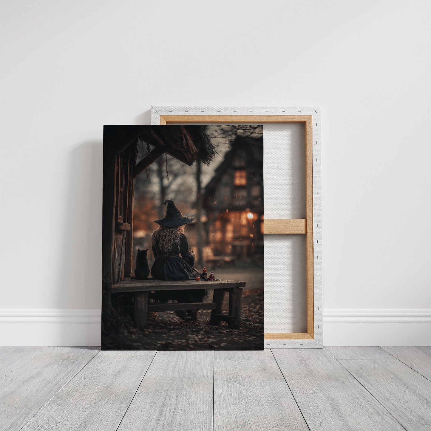 Twilight Cottage And Feline Companion