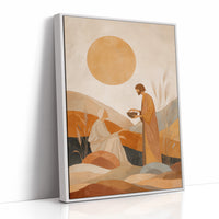 Desert Offering Under Amber Sun