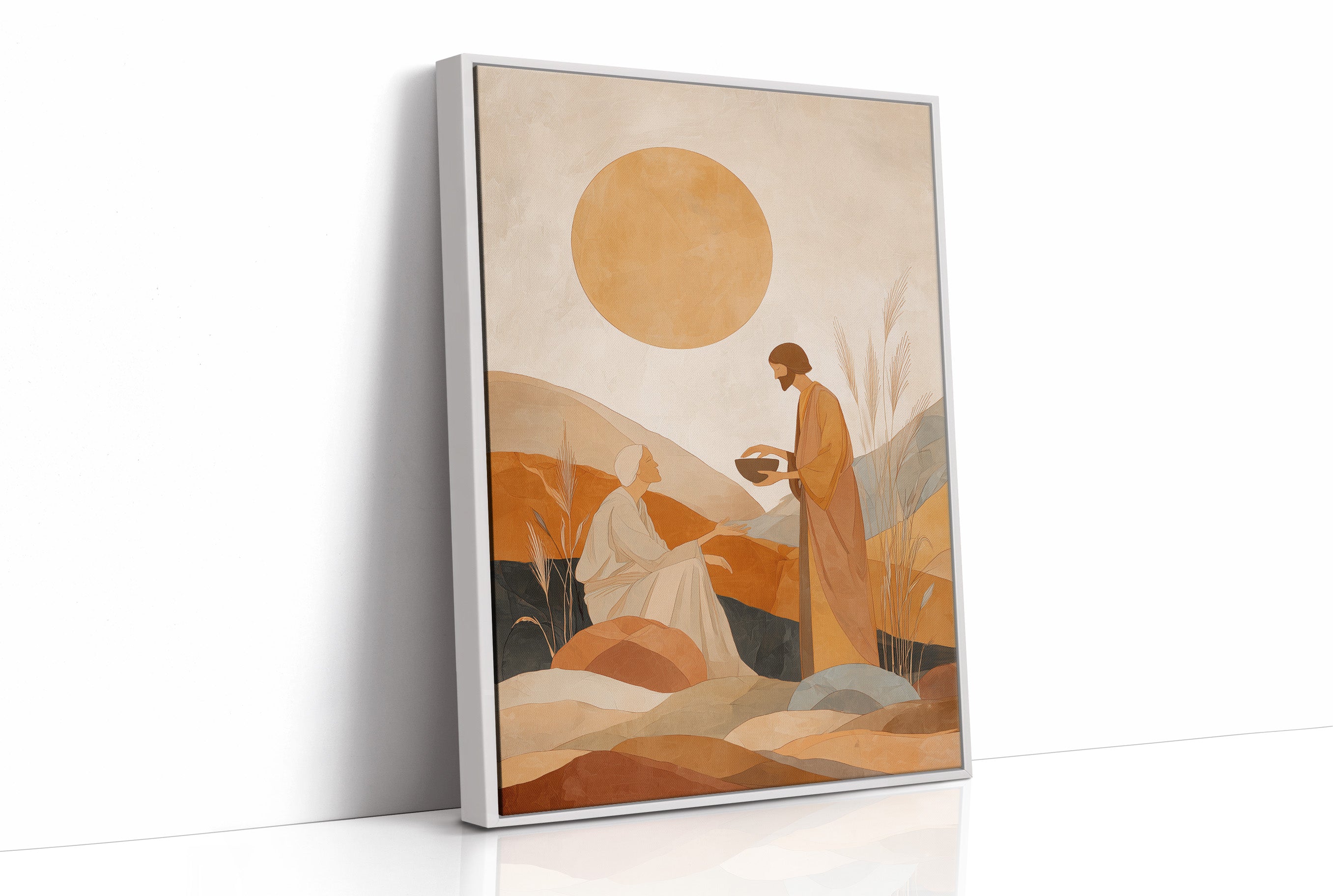 Desert Offering Under Amber Sun