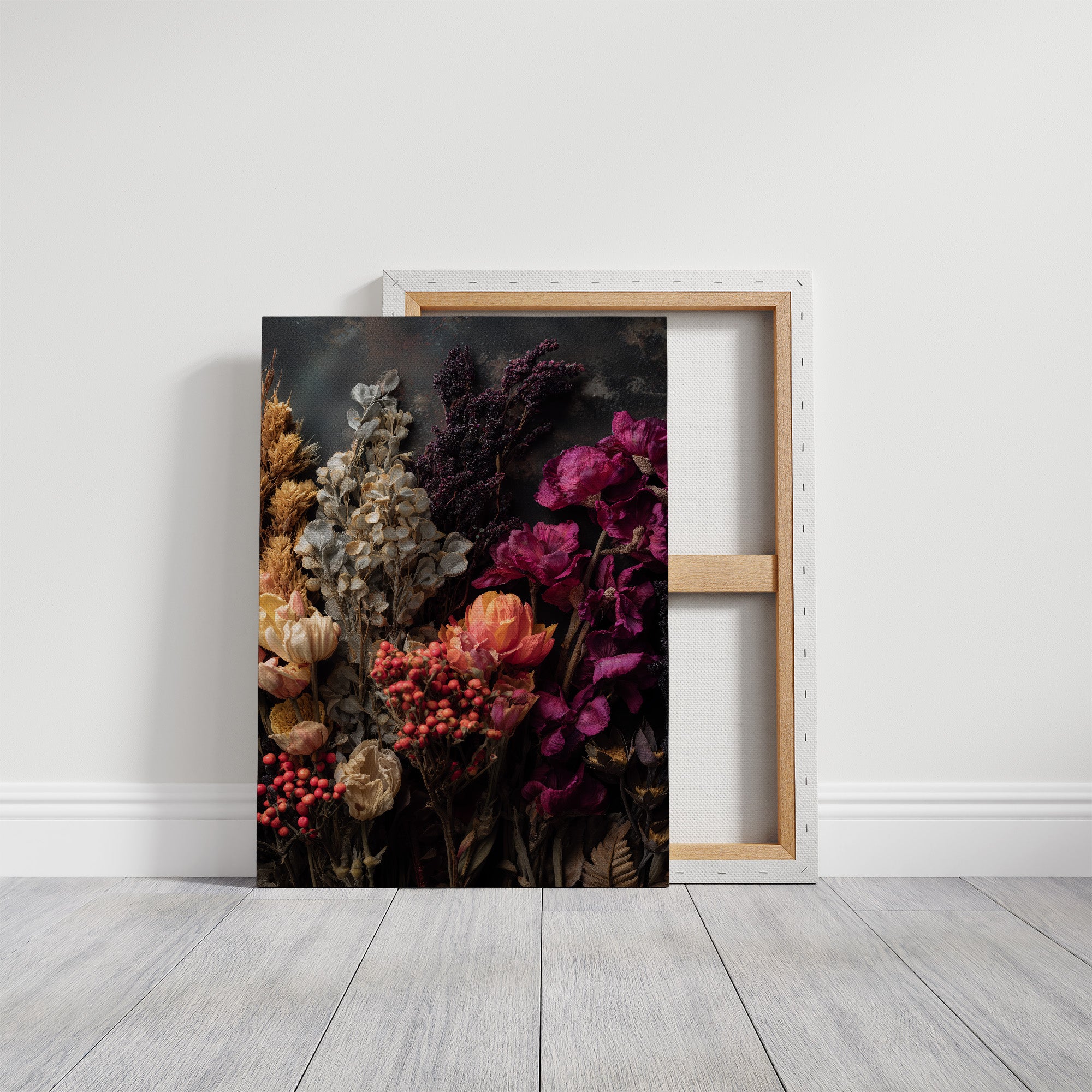 Velvet Blooms Against Midnight Walls