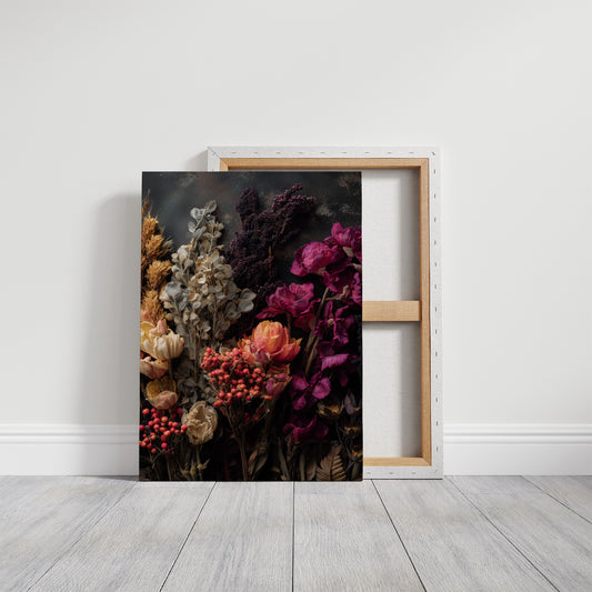 Velvet Blooms Against Midnight Walls