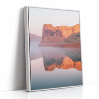 Desert Cliffs Reflected in Morning Mist