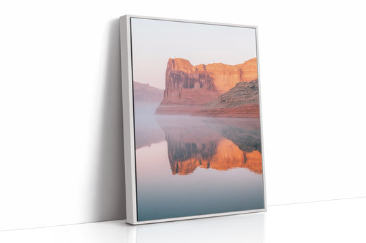 Desert Cliffs Reflected in Morning Mist