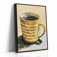 Striped Mug, Strong Coffee