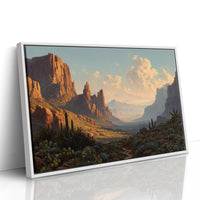 Ancient Mesas Bathe In Sunset