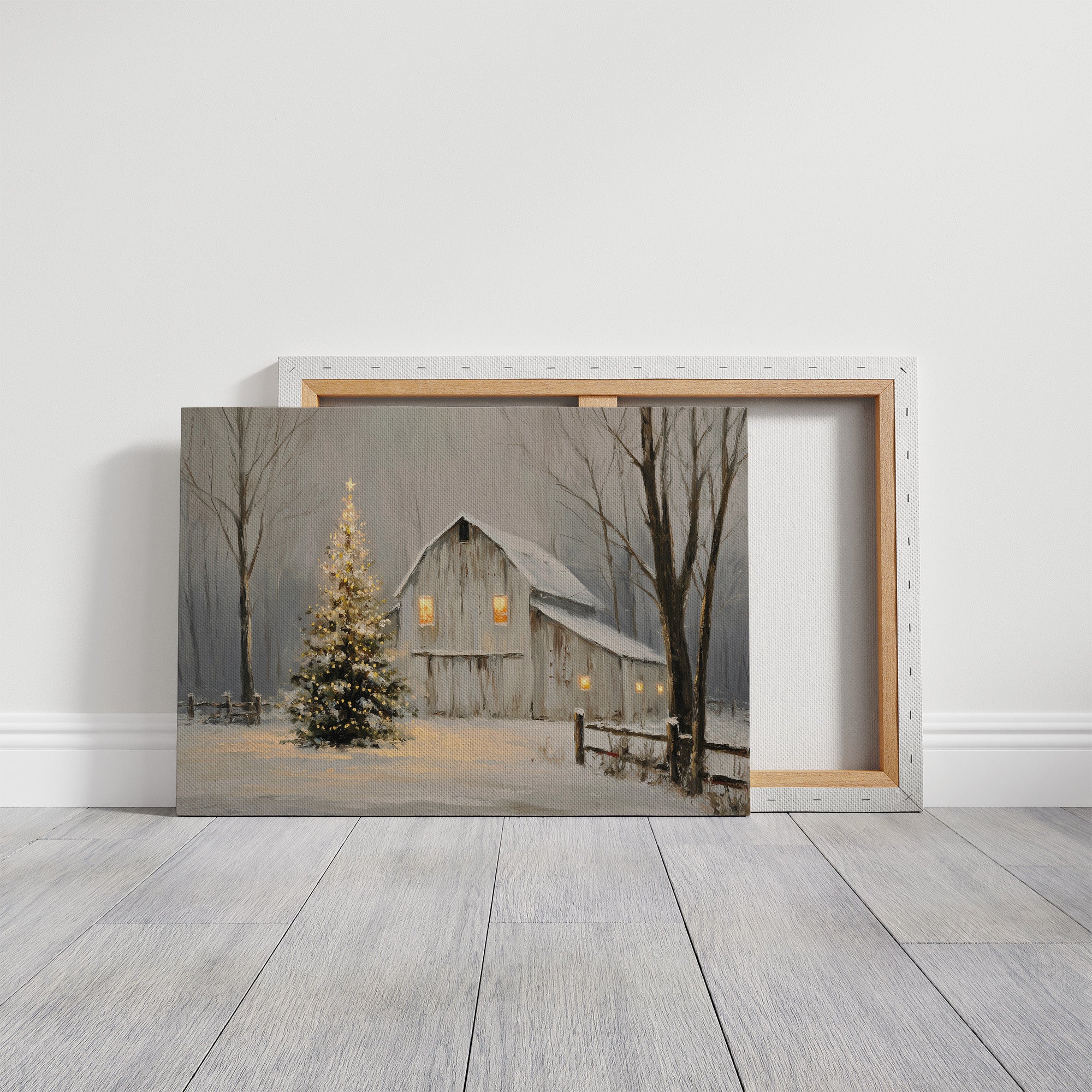 Winter Barn Glows With Christmas Magic