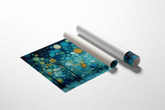 Fireflies Dance Through Midnight Forest