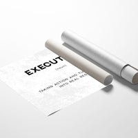 Execution Definition Canvas Art | Bold Motivational Typography Print for Home Office, Gym or Entrepreneur Décor