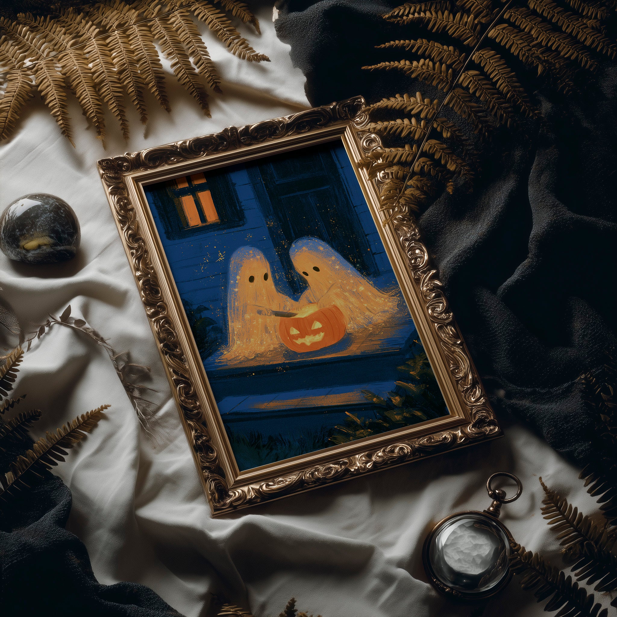 Two Ghosts, One Pumpkin