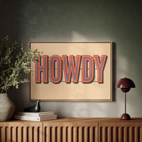 Retro HOWDY Gradient Typography