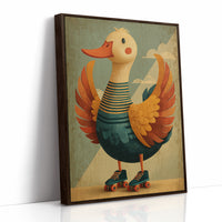 Duck With Wings Wide Open