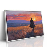 Lone Rider Meets Crimson Sky