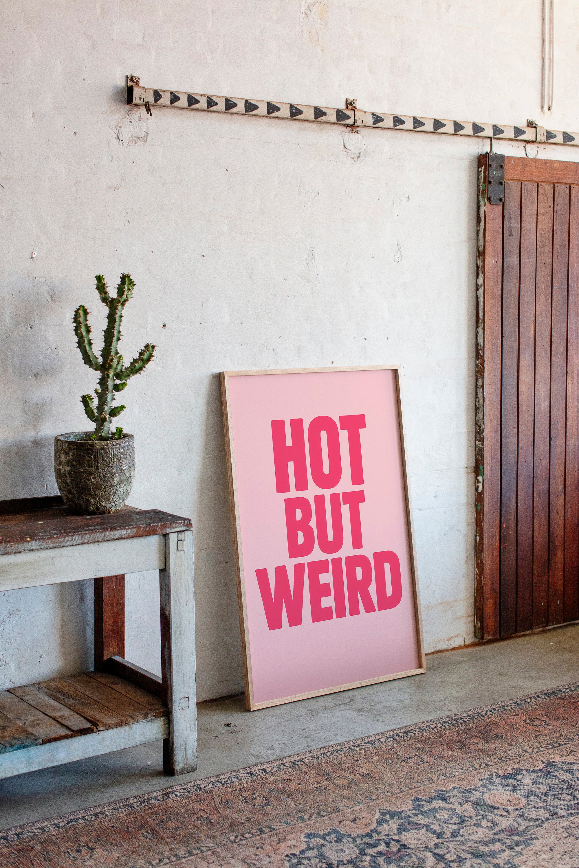 Hot But Weird Bold Pink Wall Art