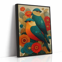 Birds Dance Among Coral Blooms