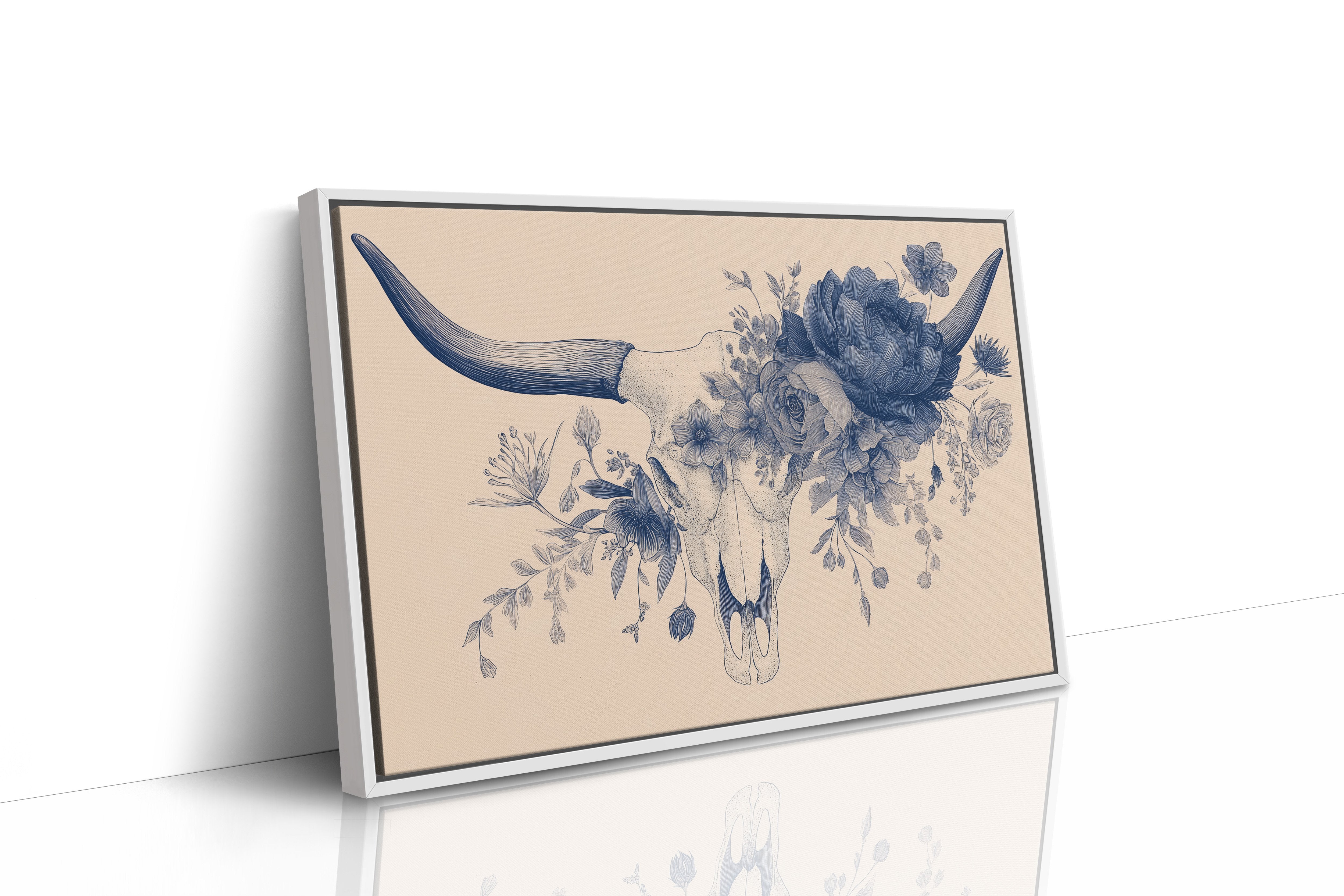 Indigo Blooms Crown Ancient Bones