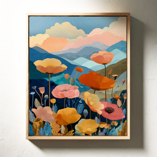 Mountains Blooming with Colorful Life