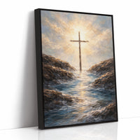 Radiant Faith Between Rocky Shores