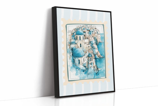 Santorini Blue, Sketched in Stamp