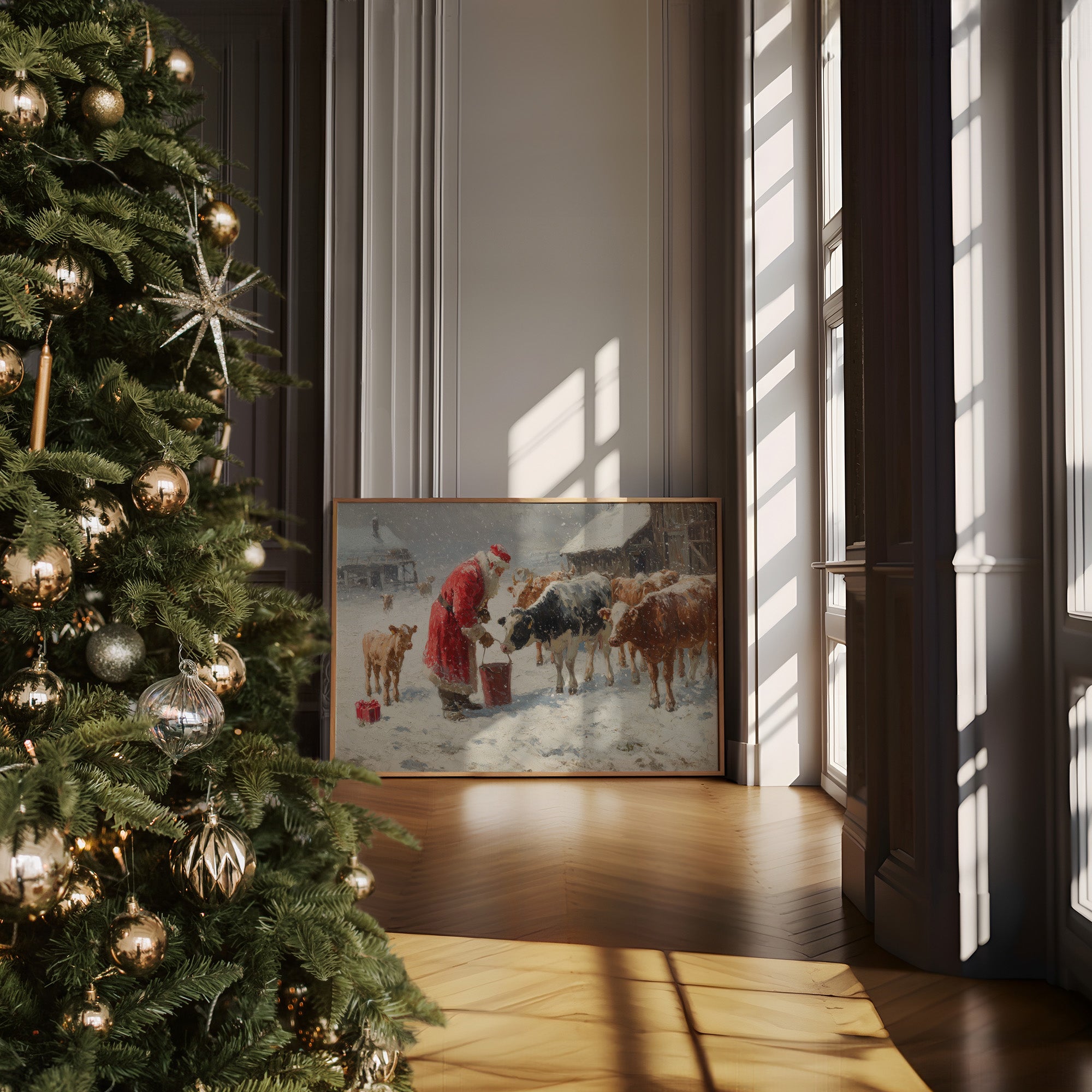 Winter Barn Brings Christmas To Cows