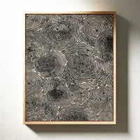 Cascading Circular Patterns in Monochrome