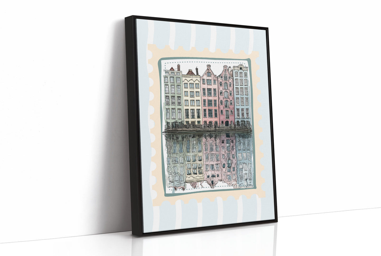 Amsterdam Gables, Stamped in Pastel