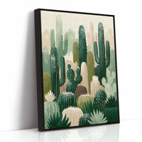 Spiny Sanctuary: Detailed Cactus Collage
