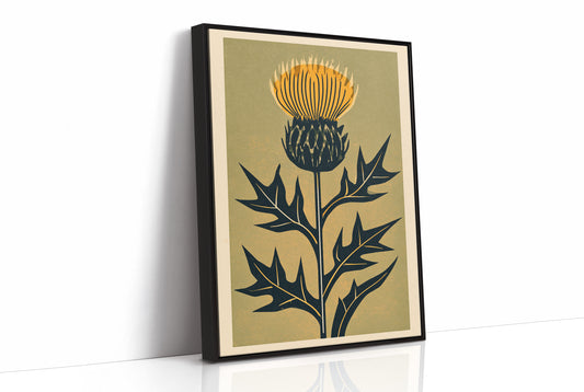 Thistle Woodblock Silhouette