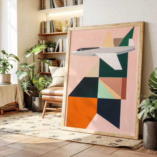 Geometric Flight Through Pastel Skies
