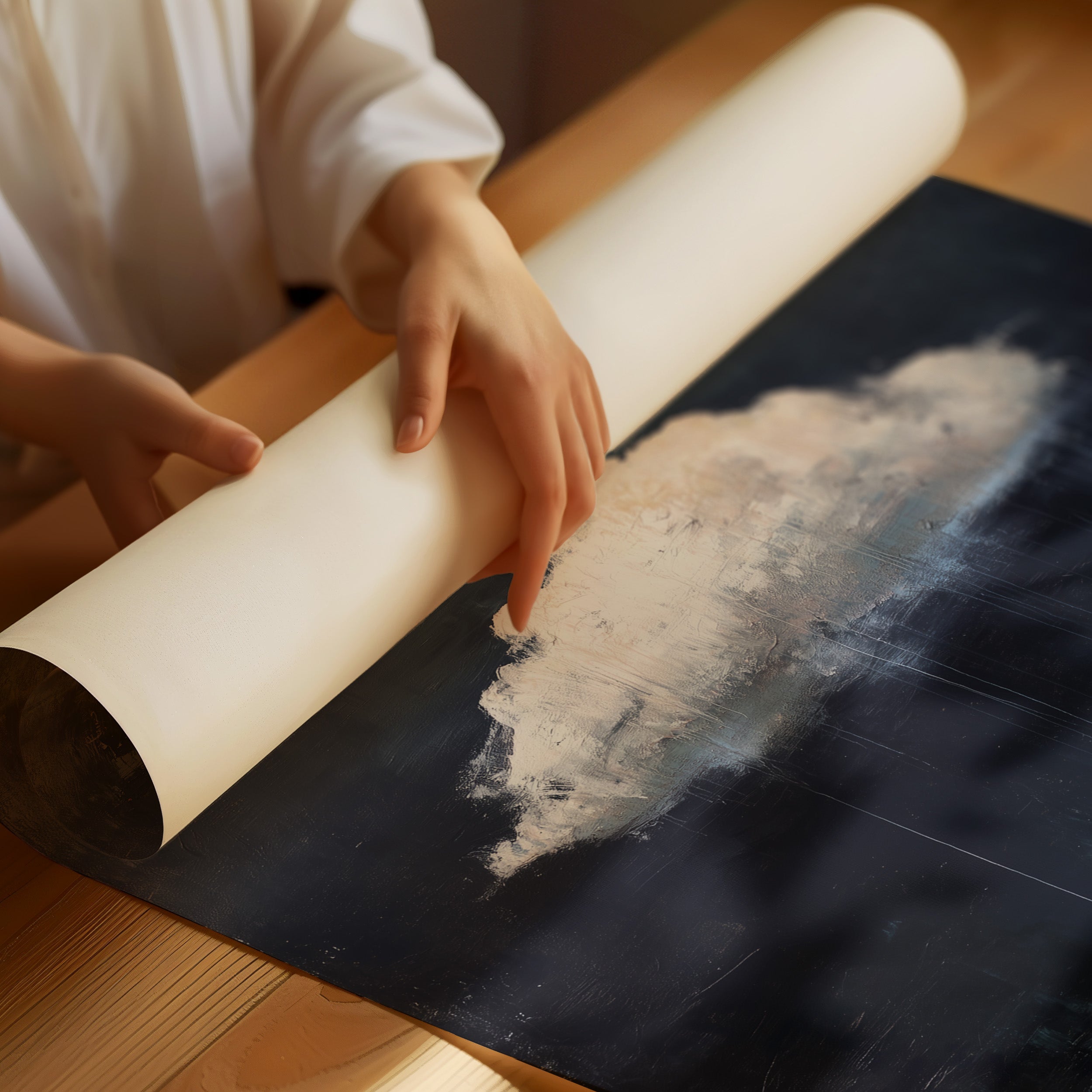 Solitary Cloud Against Dark Skies