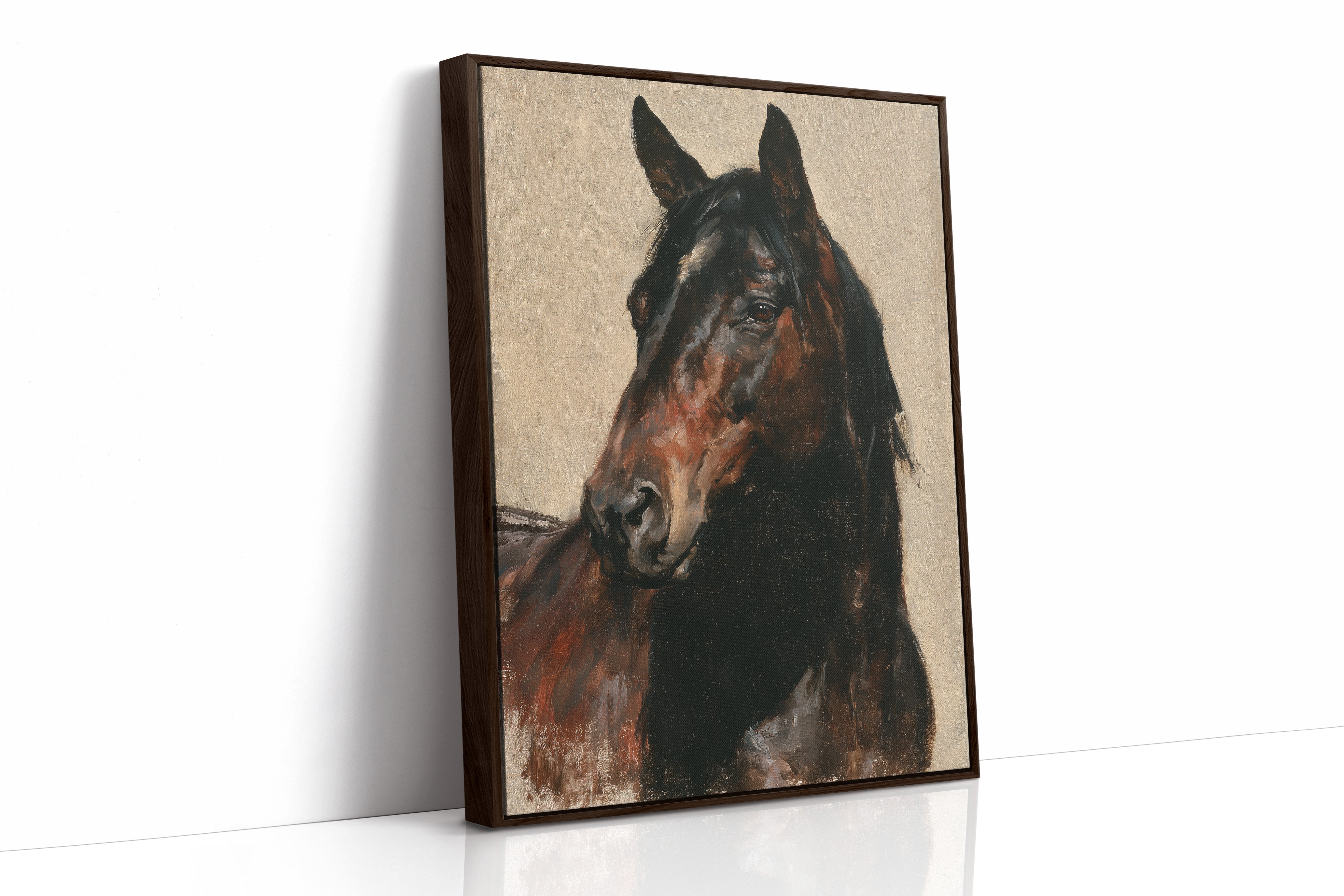 Bay Horse Classic Oil Portrait