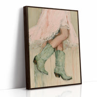 Sage Cowboy Boots Prairie Skirt